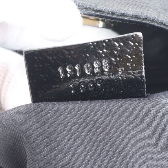 Gucci GG Canvas 121023 Leather Tote Bag Shoulder Hand Genuine Leather Black - Picture 10 of 10
